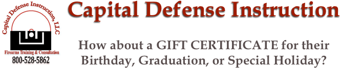 ￼Capital Defense Instruction

How about a GIFT CERTIFICATE for their Birthday, Graduation, or Special Holiday?
